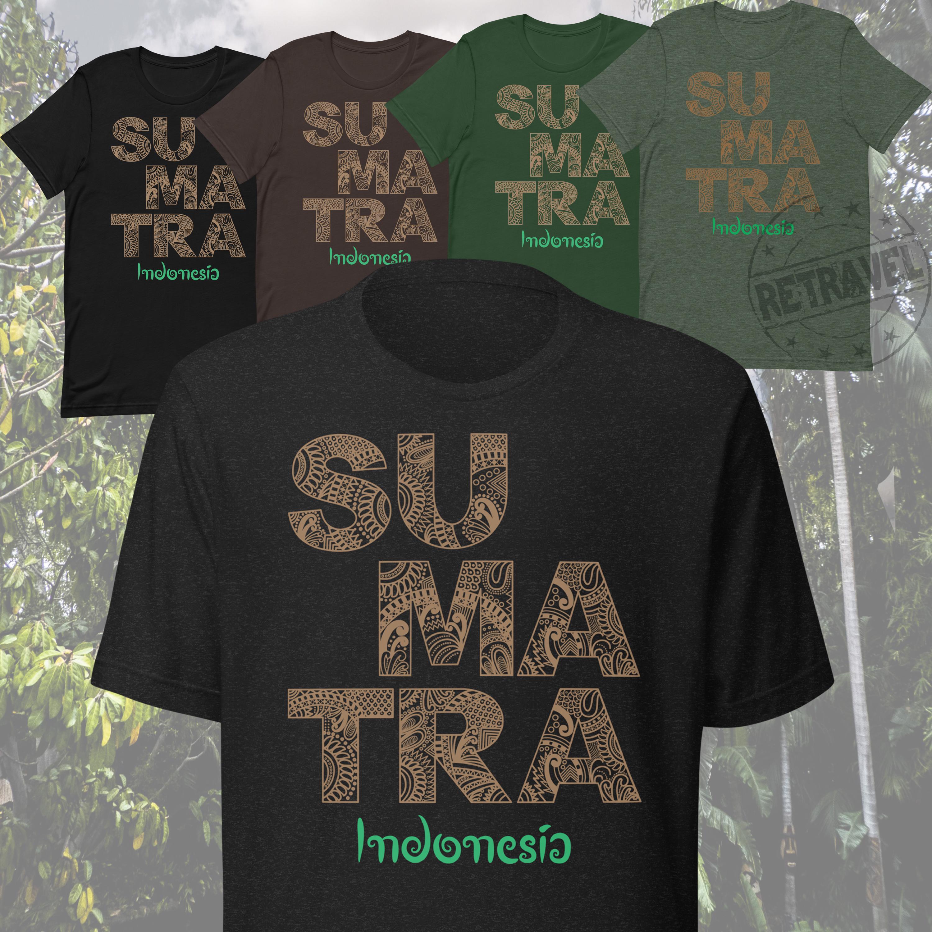 Indonesian Batik Shirt, SUMATRA Indonesia Shirt, Indonesia Gift, Sumatra Gift, Indonesia Souvenir, Backpacker Shirt, Indonesia Travel Shirt