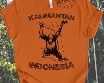 KALIMANTAN Indonesia Orangután Aventura Camisa