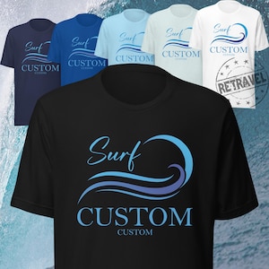 CUSTOM Surf Shirt Custom Surf Gift Personalised Surfing Shirt Customised Travel Shirt