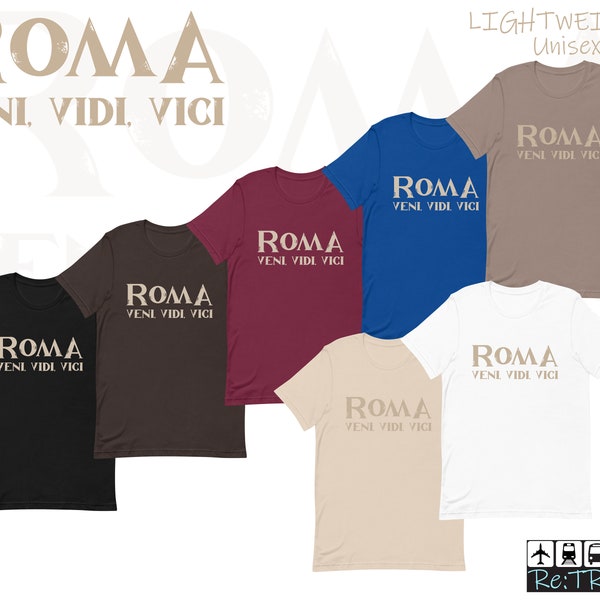 ROMA Vidi Vini Vici Shirt Rome Italy Gift Italian Shirt, Italian Gift Rome Italy Travel Shirt, Ancient Rome T Shirt Rome Travel Souvenir