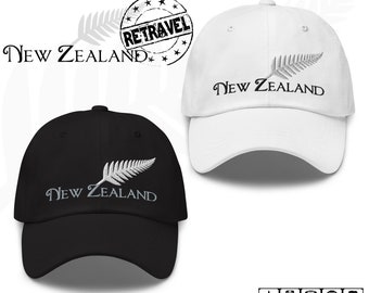 NEW ZEALAND Silver Fern Dad Hat, NZ Gift Expat Gifts New Zealand Expat Gift, Silver Fern Kiwi Gift, Kiwiana Kiwi Hat