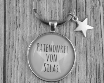 1 Schlüsselanhänger ' Patenonkel von.....'