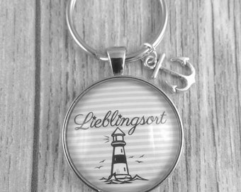 1 key ring 'Favorite Place' lighthouse