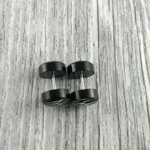 Fake Plugs / Ohrstecker 10mm Zebra Muster Bild 4