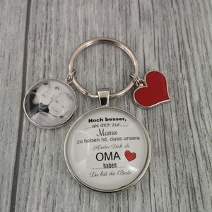 1 keychain 'best grandma + photo'