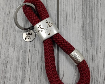 Keychain XXL made of sailing rope 'Deer'