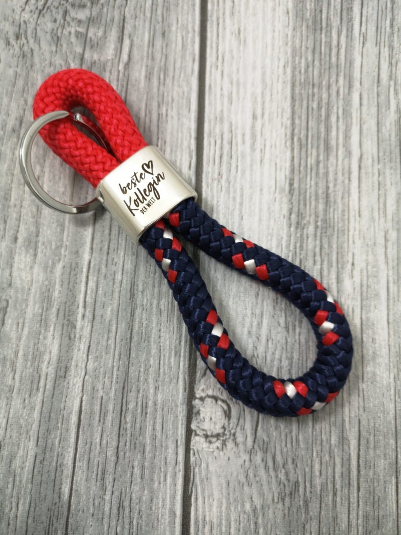 Keychain XXL Made of Sailing Rope 'best Colleague' Etsy