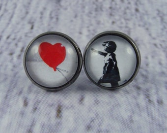 Ohrstecker Hope Banksy 12mm