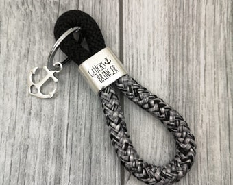 Key ring XXL made of sailing rope 'lucky charm'