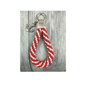 Keychain XL made of sailing rope home port