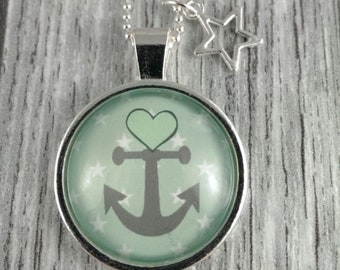 Necklace Anchor Turquoise-Grey