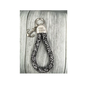 Keychain XL made of sailing rope home port