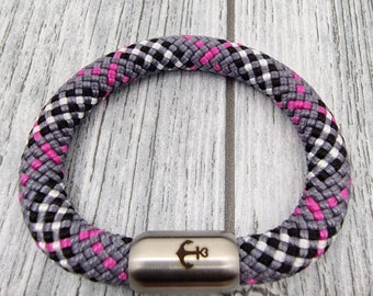 Bracelet, rope Bracelet, rope Bracelet, rope, rope, pink-grey