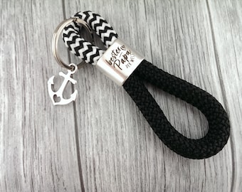 Keyring XXL made of sailing rope 'best dad'