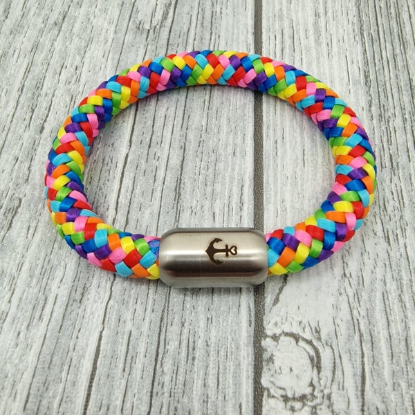 Armband, Segeltau Armband, Segelseil Armband, Seil, Tau, buntes Armband, Regenbogen,