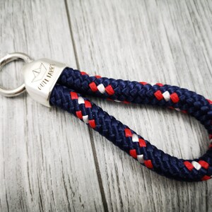 Sleutelhanger XL van zeiltouw 'Goede reis'