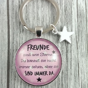 1 keychain &#39; Friends are like stars &#39;