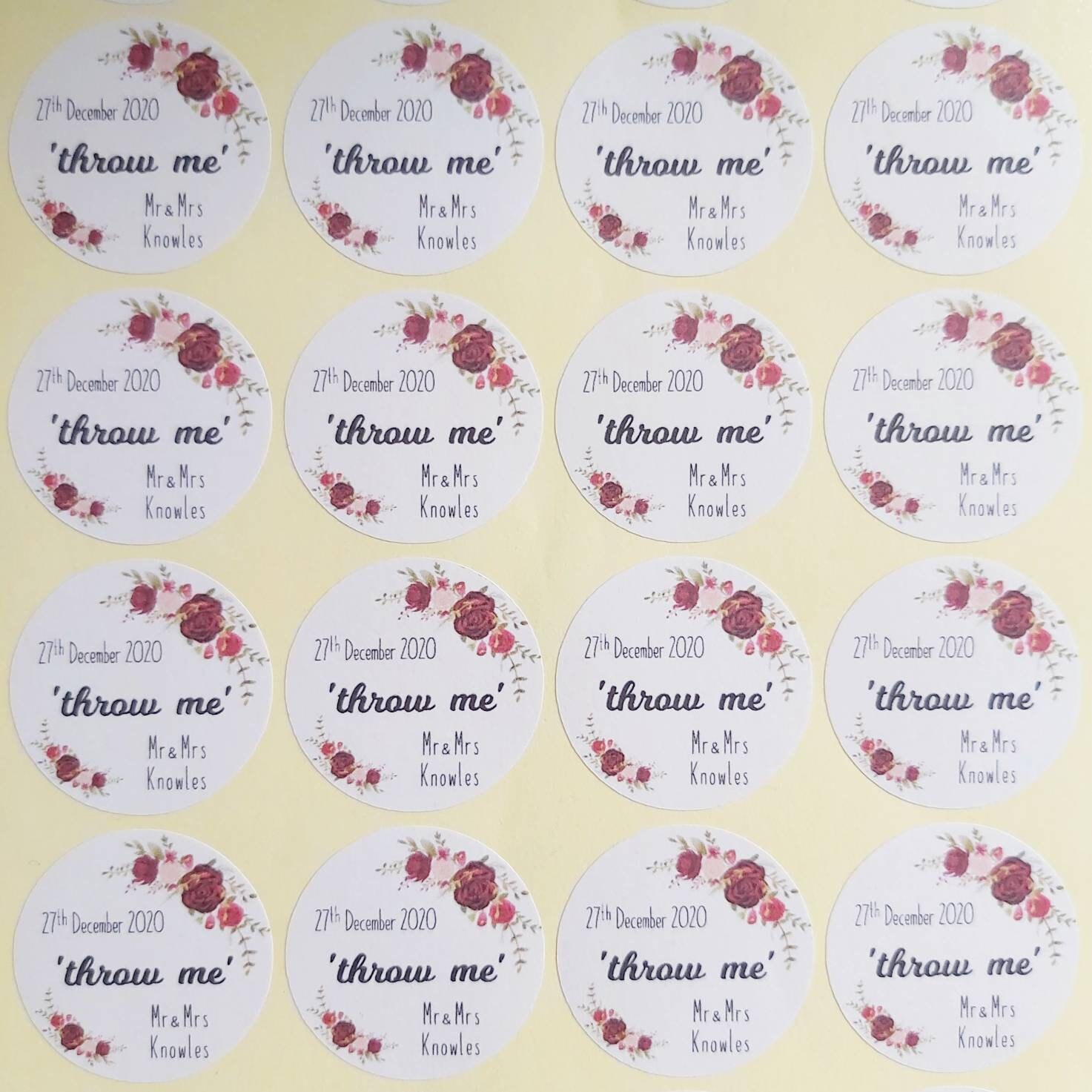 Wedding Stickers Confetti Stickers Personalised Stickers Etsy UK
