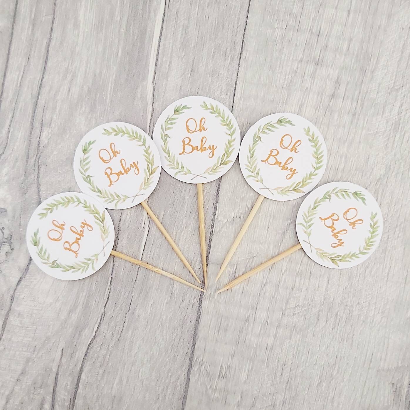 Oh Baby Cake Topper Oh Baby Cupcake Toppers Cupcake Toppers Etsy