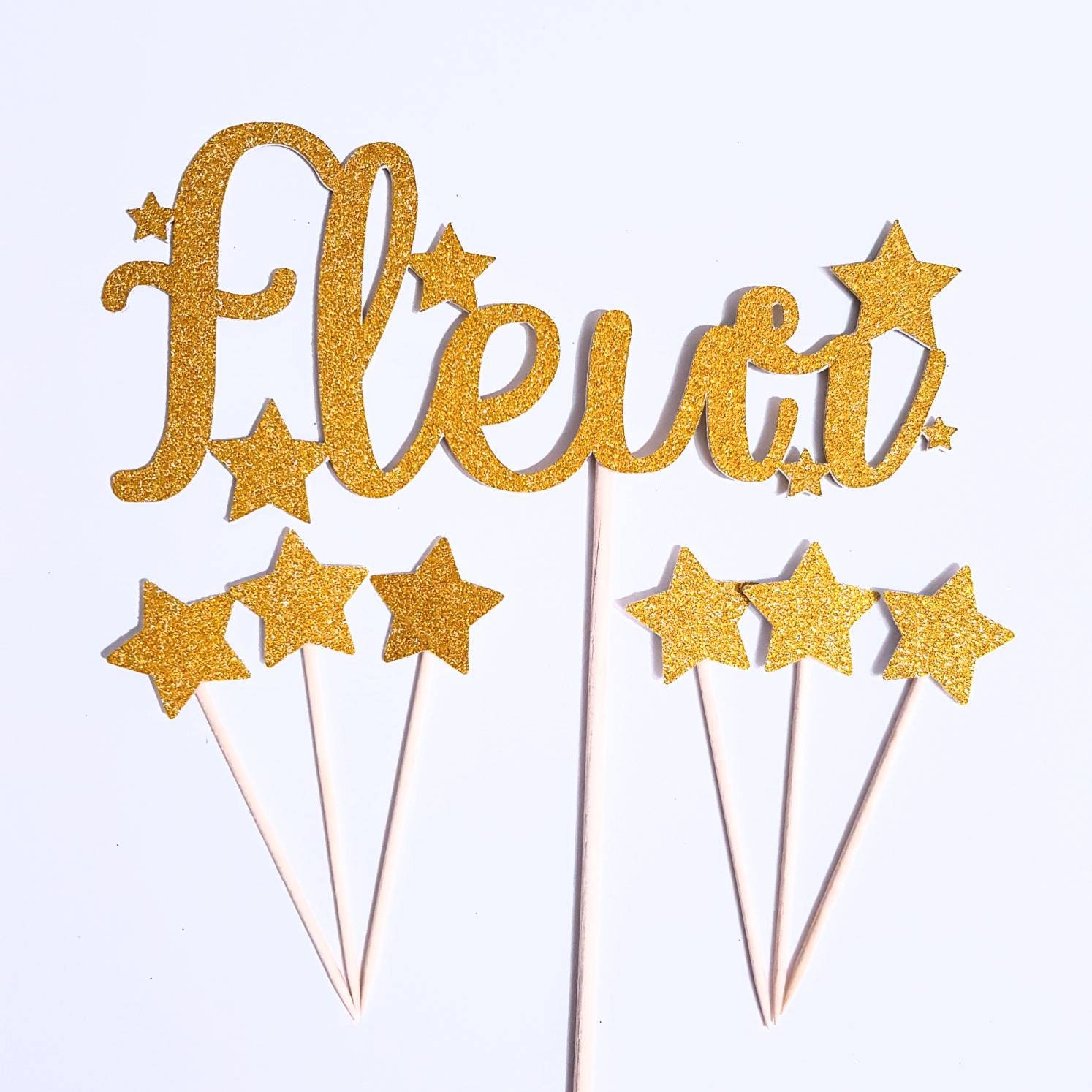 Cupcake Toppers. Miniature Cake Toppers. Glitter Cake Toppers. Party ...