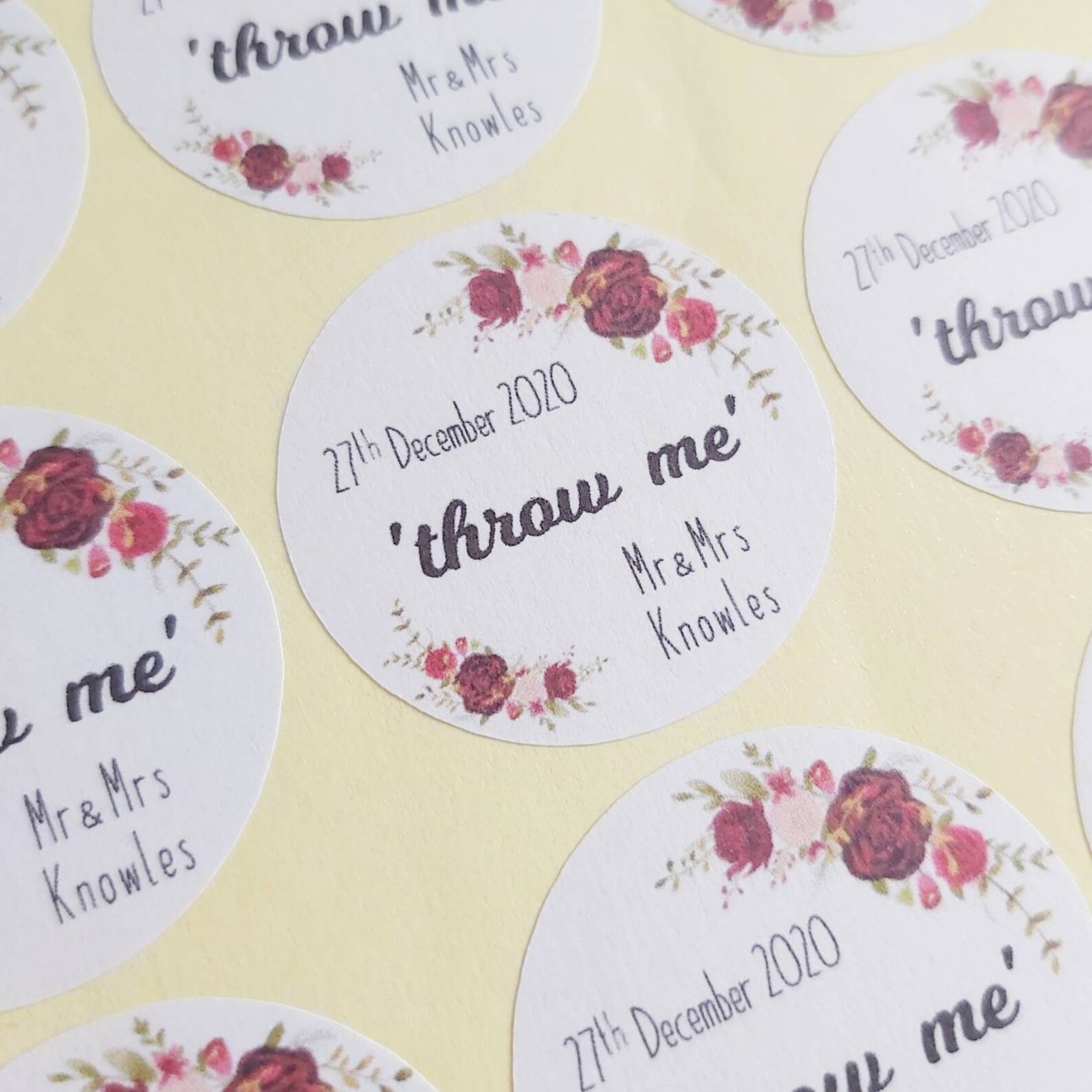 Wedding Stickers Confetti Stickers Personalised Stickers Etsy UK