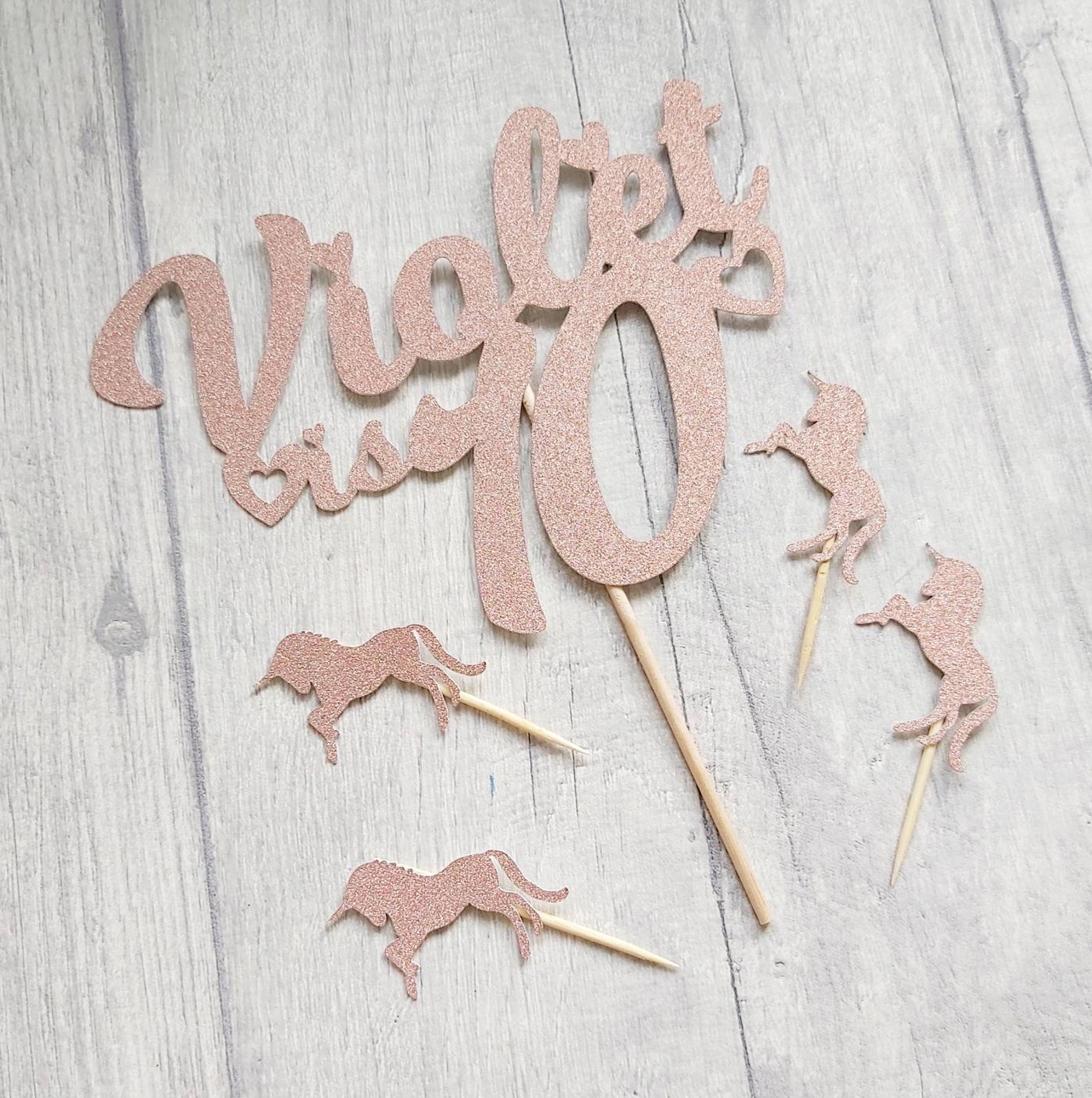 Cupcake Toppers. Miniature Cake Toppers. Glitter Cake Toppers. Party ...