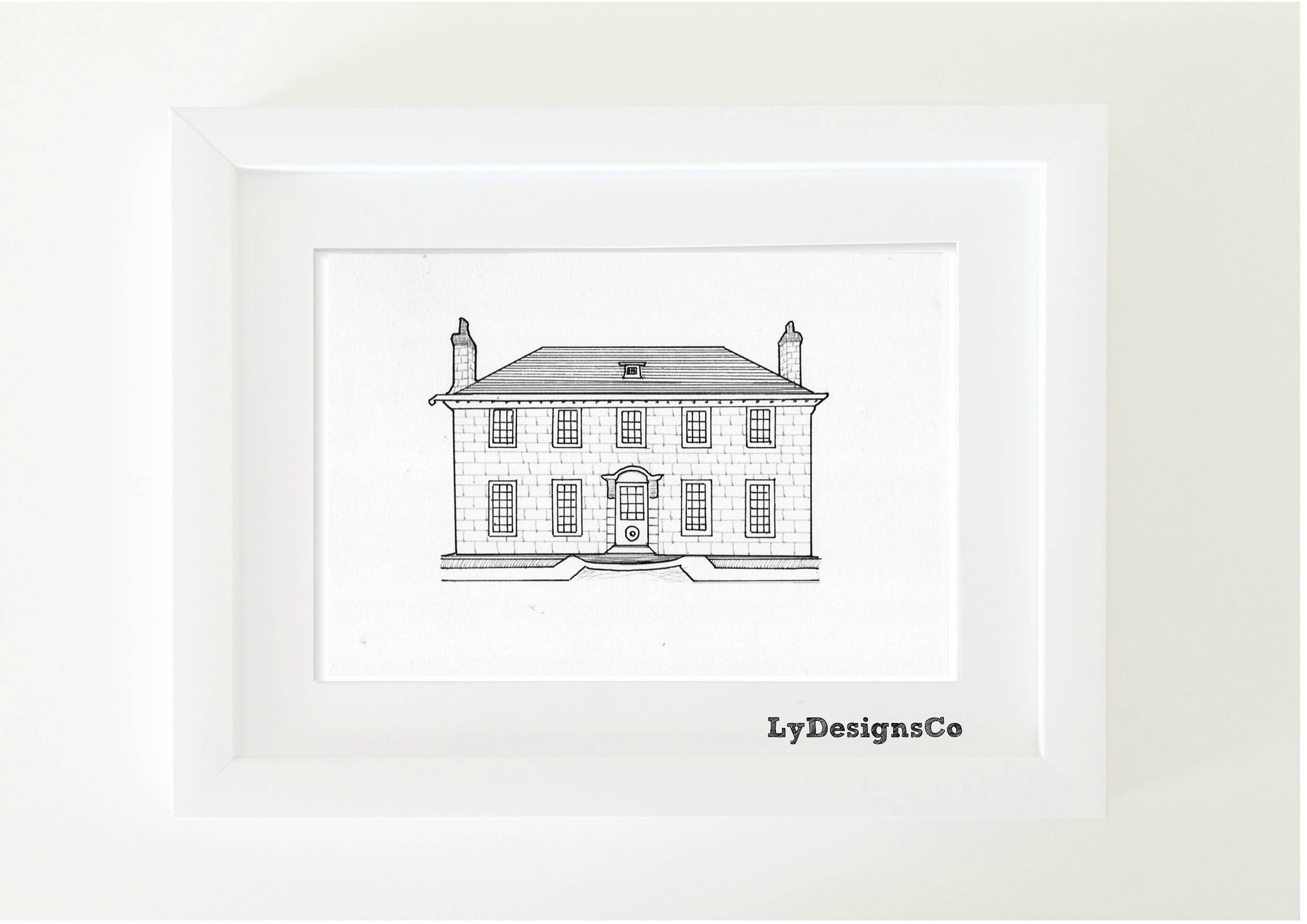 Custom House Portrait Hand Drawn House Warming Gift - Etsy