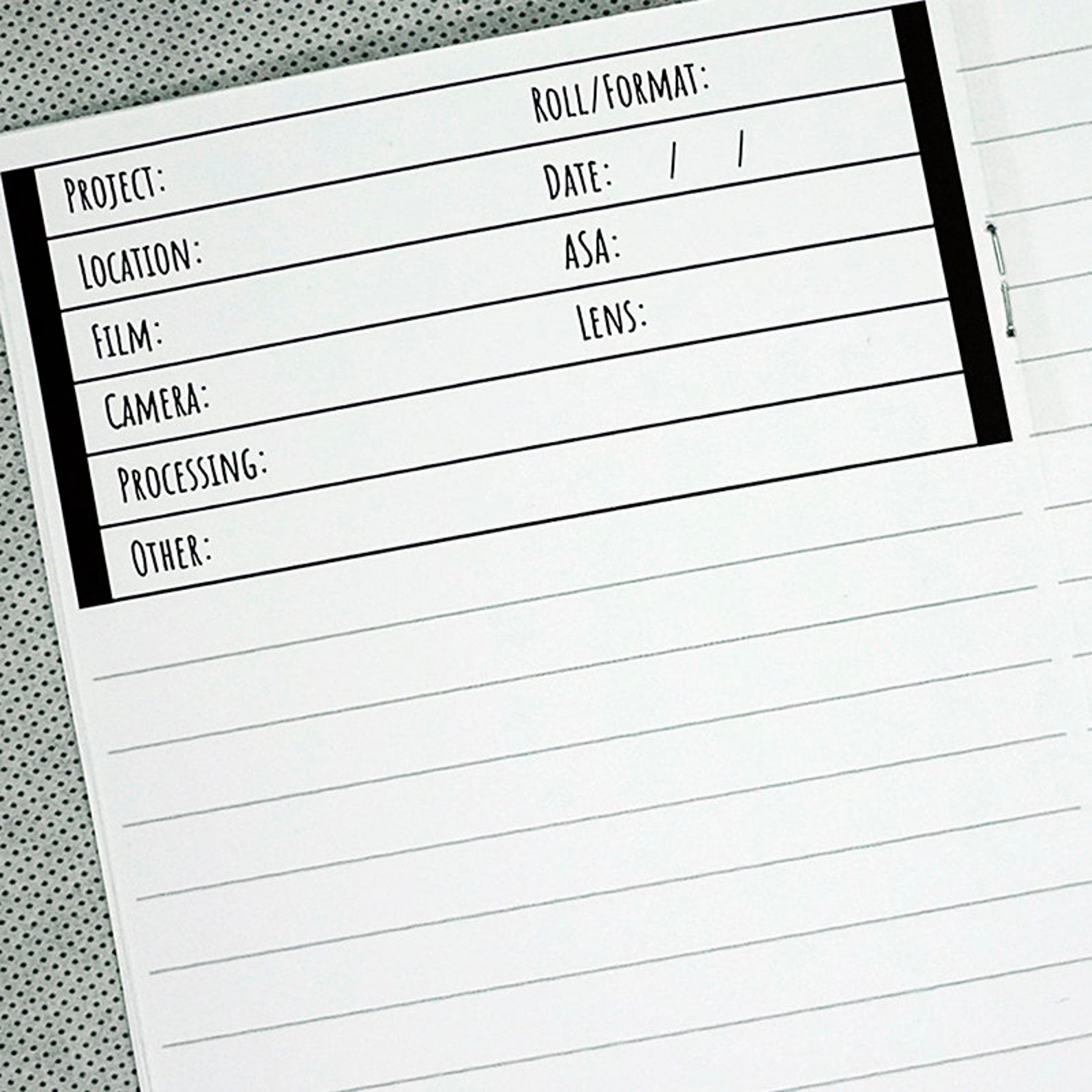 Film Photography Notebook Etsy