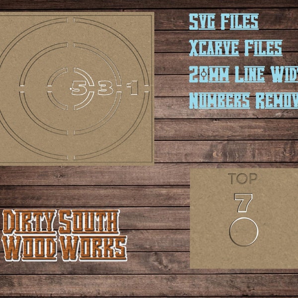 Axe Throwing Target Stencil SVG for CNC Carving -Spray Painting