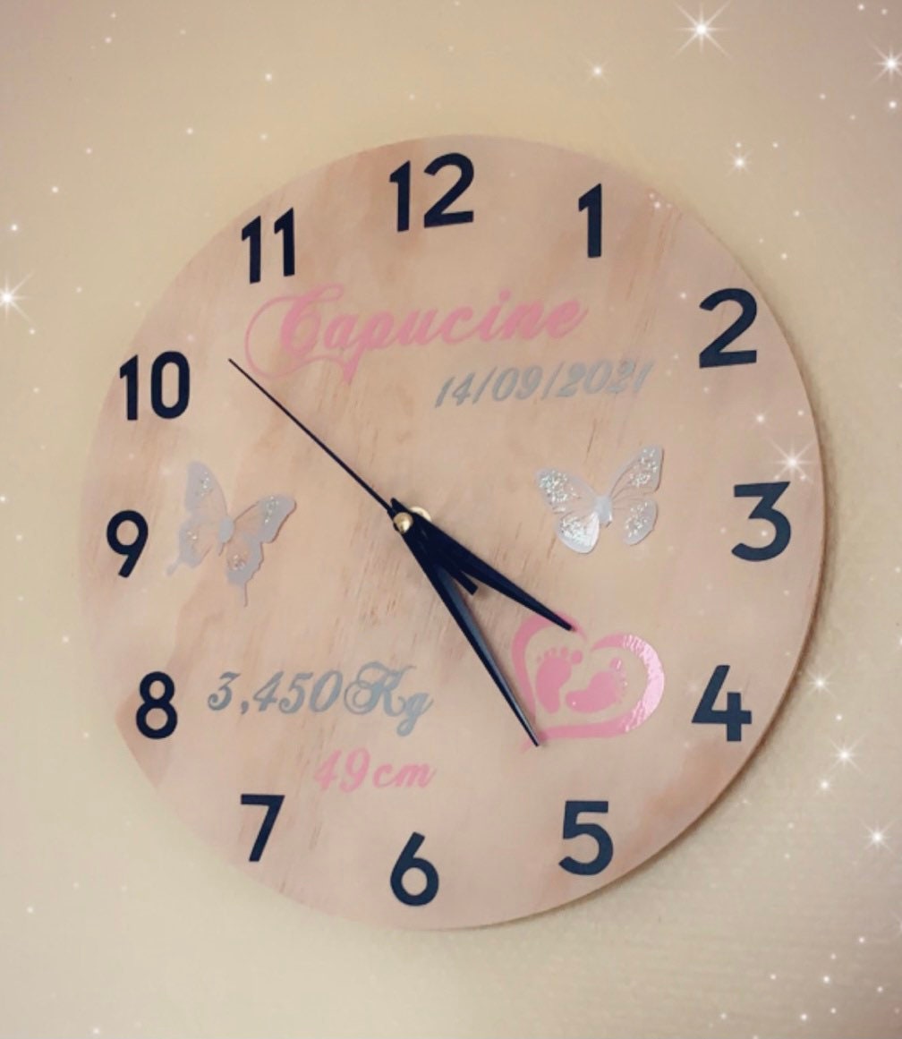 Horloge Naissance Personnalisée