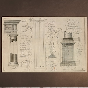 DORIC ARCHITECTURE Orders Ancient Greek Roman Empire Columns Classical - Home Decor Wall Print Engraving Download Downloadable Printable