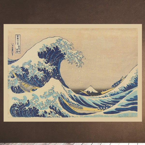 The GREAT WAVE off Kanagawa - ukiyo-e 36 Thirty-six Views of Mount Fuji - Hokusai Japan Print - High Resolution Downloadable Printable