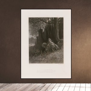 GERAINT und ENID Ride Away Idylls des Königs - Alfred Tennyson - König Arthur Dore Litho Dekor Wandradierung Download Download druckbare druckbare