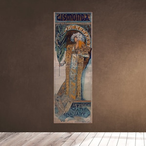 GISMONDA Alphonse Mucha 1894 - Sarah Bernhardt Paris Actress Byzantine noblewoman - Victorien Sardou play - Wall Art Hanging Decor Print