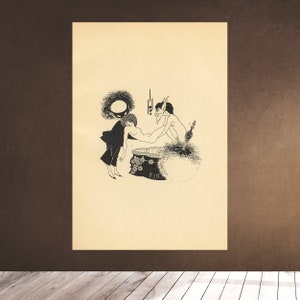 1907 AUBREY BEARDSLEY Black and White Drawing Salome Oscar Wilde - Cul de Lampe - Decor Wall Art Fashion Art Nouveau Downloadable Printable