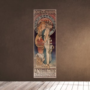 LA SAMARITAINE Alphonse Mucha 1897 - Sarah Bernhardt Paris Actress - Theatre Poster Ad - Theater Art Nouveau Wall Art Hanging Decor Print