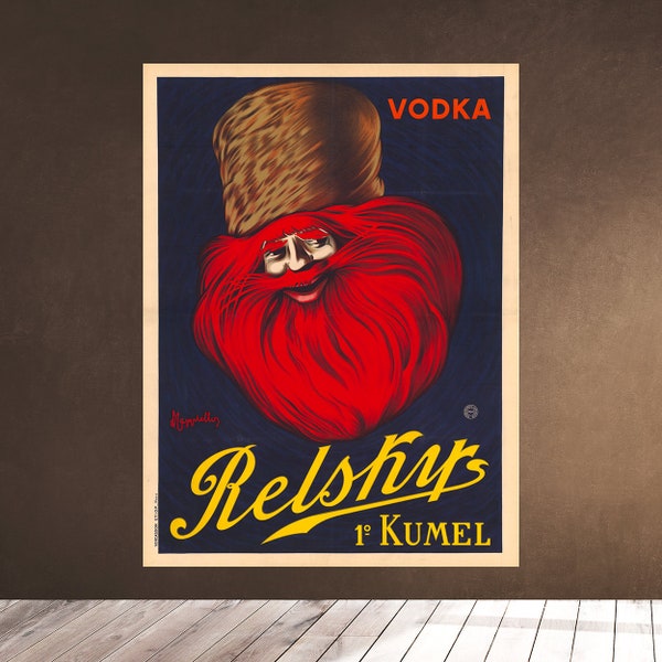 VODKA Relskys 1 Kumel - 1911 - Leonetto Cappiello Illustration Ad Poster Paris France - Old Russian Drink - Wall Art Hanging Decor Printable