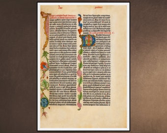 1:12 SCALE MINIATURE BOOK GUTENBERG BIBLE 1455 MEDIEVAL RENAISSANCE