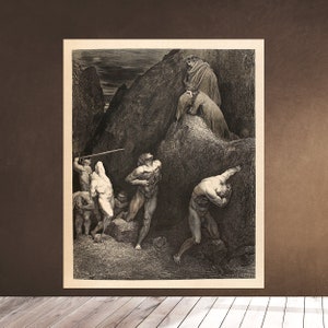 Printable Wall Art - Mutilated Shades of Mahomet - Illustrated Dante's Inferno by Gustave Dore - Downloadable
