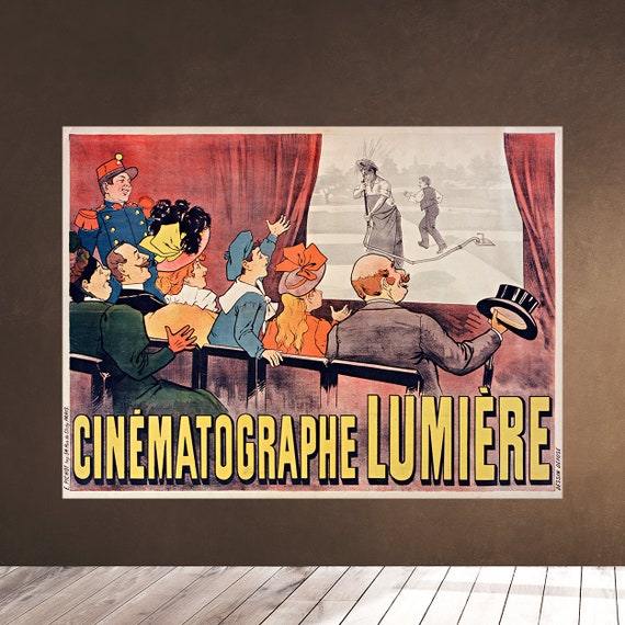 Printable Wall Art - Cinematographe Lumiere 1896 - Vintage French