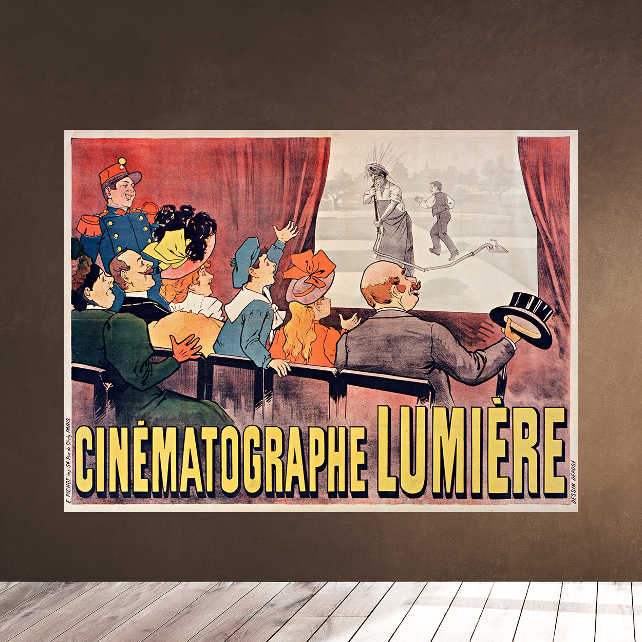 Printable Wall Art - Cinematographe Lumiere 1896 - Vintage French