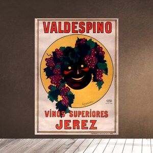 Printable Wall Art 1906 - Valdespino - Sherry - Spanish Wine Ad Spain vintage advertisement Leonetto Cappiello Lithograph Art Wall Download
