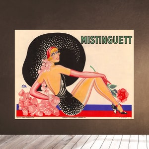 Printable Wall Art - Mistinguett by Zig - Famous actress and singer - 1932  Downloadable