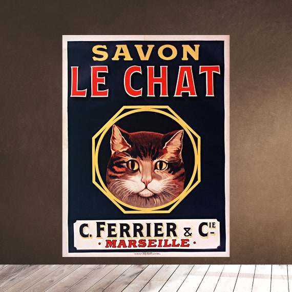 Printable Wall Art - Marseille Soap Vintage Advertisement - Savon