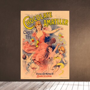 Printable Wall Art - Chocolate Amatller, cafes y tes. Oficinas calle Manresa, 10, Barcelona - 1893 - Downloadable