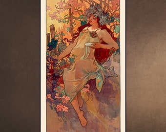 Alphonse Mucha Style Art Noveau Au Quartier Latin Advertising