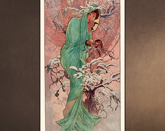 Alphonse Mucha Style Art Noveau Au Quartier Latin Advertising