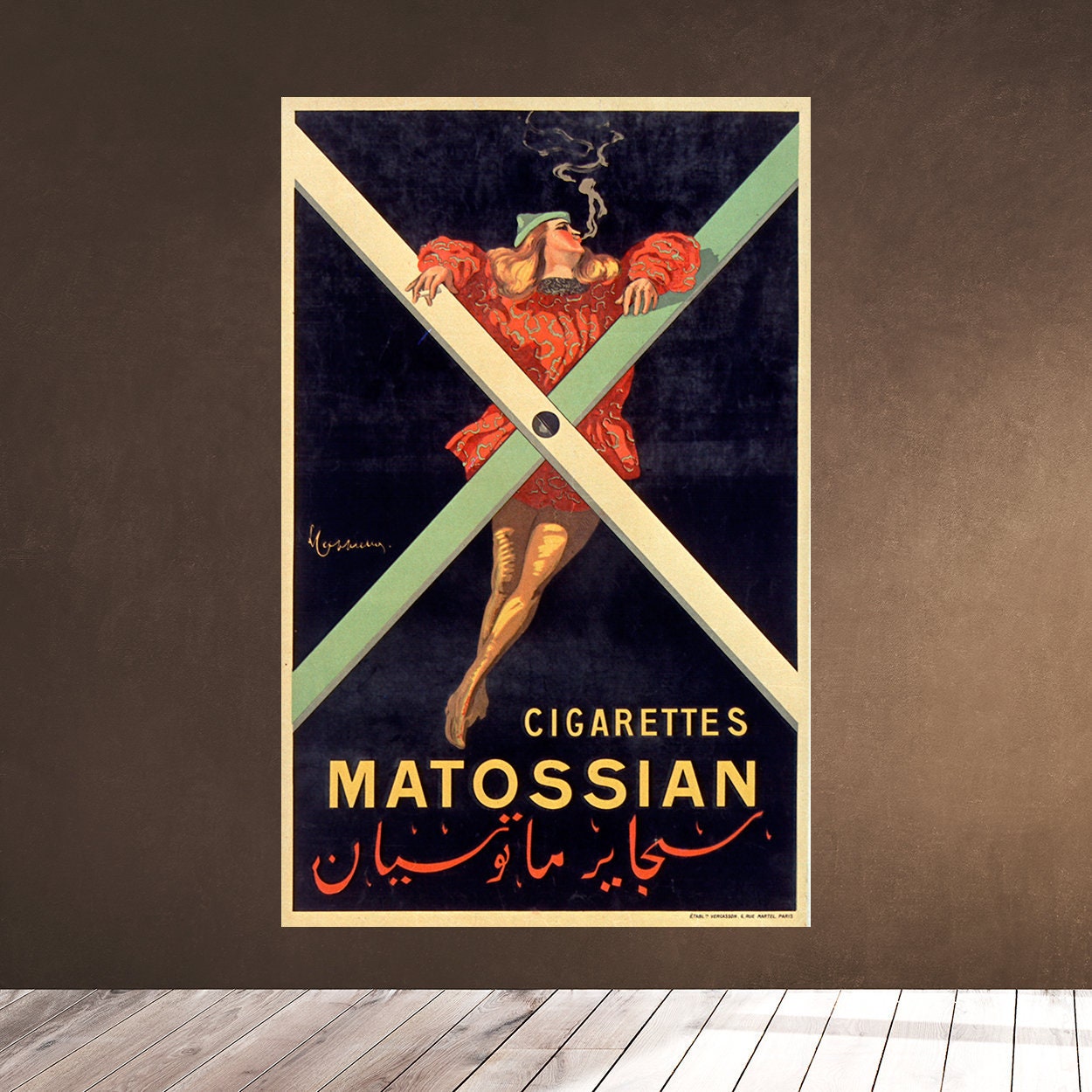 Leonetto CAPPIELLO - Cigarettes Matossian 1921 Poster Ad - Armenian -  Smoking - Tobacco