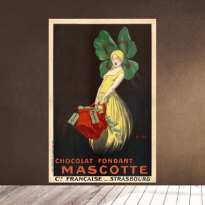 Printable Wall Art - Jean d&#39; Ylen Art - Chocolate Vintage Advertisement - Sweets Confectionery - Downloadable