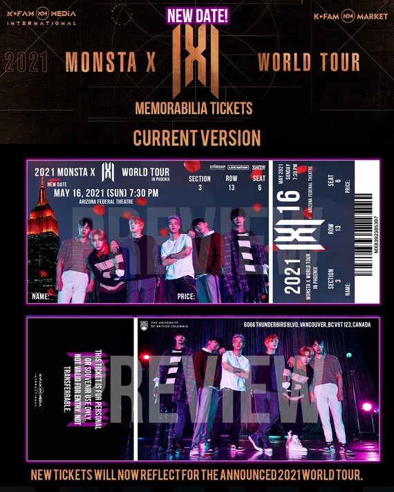 Monsta X Tour Tickets 2021 Luv Kpop